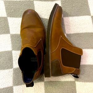 Nunn Bush Dakoda Plain Toe Chelsea Boot Casual Dress Cognac 81466-221 Size 10.5